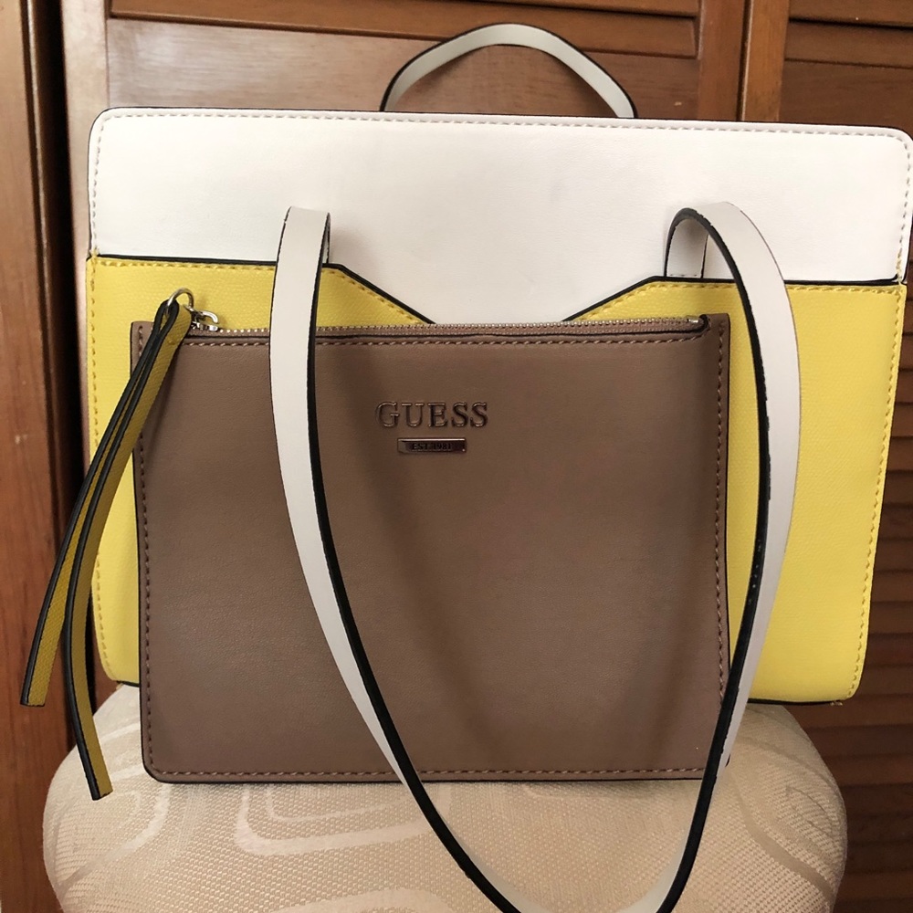 Yellow Guess purse